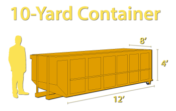 10 yard container